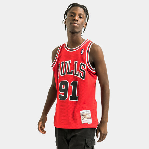 Dennis Rodman Chicago Bulls #91 Retro Black/Pinstripes — GR Jerseys