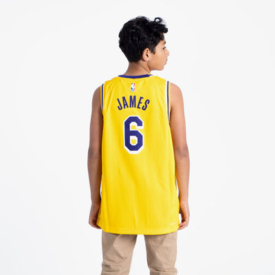 Lebron James #23 Lake Custom Yellow Mamba Edition LA Lakers Jersey Size  Large,  in 2023