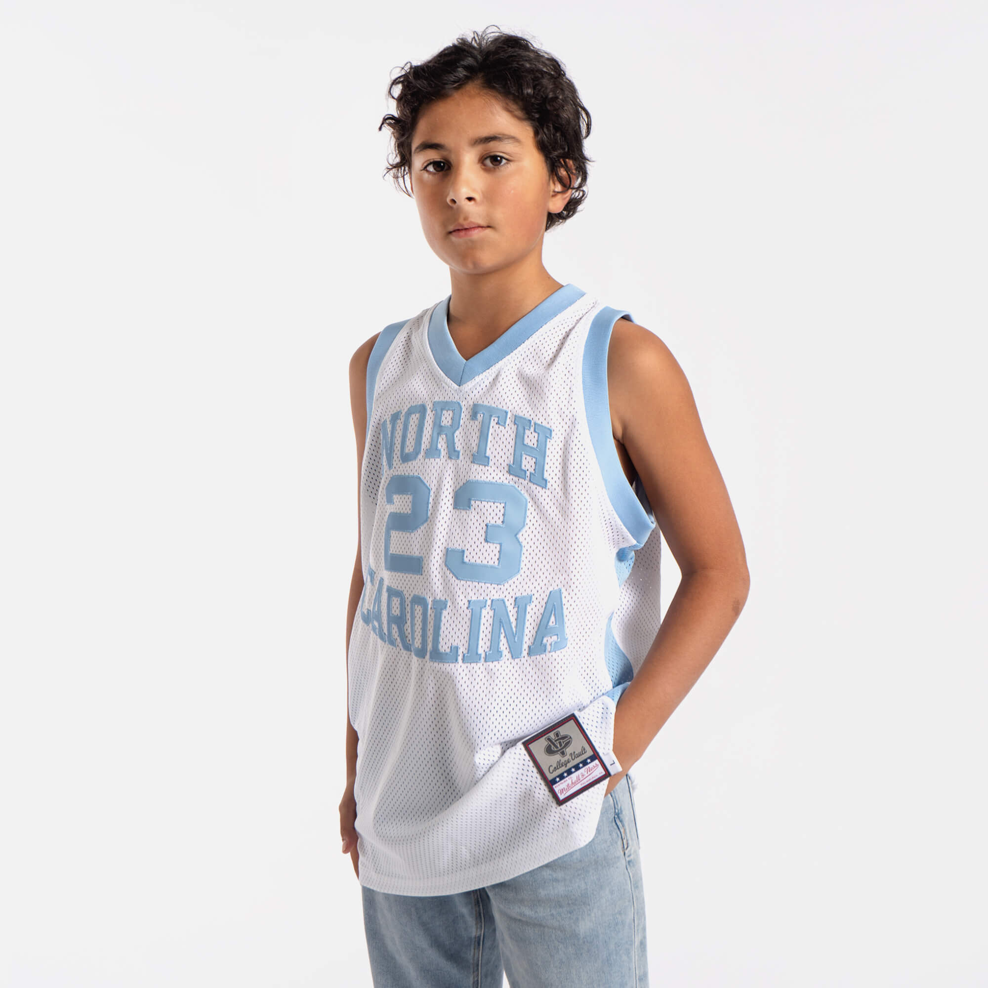 Shop Mitchell & Ness University of North Carolina Michael Jordan 1983 Authentic  Jersey AJY53518-UNC83MJOWHIT white