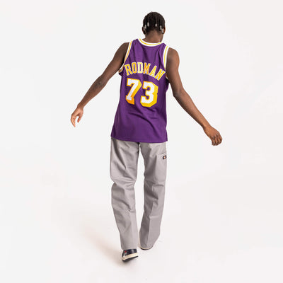 Dennis Rodman Los Angeles Lakers 1998-99 Mitchell & Ness Gold Throwback  Swingman Jersey