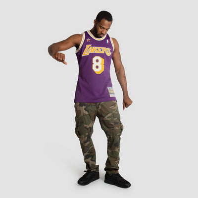 Kobe Bryant Los Angeles Lakers No.8 1960's Throwback Hardwood