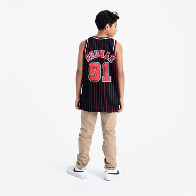 DENNIS RODMAN CHICAGO BULLS Jersey NBA BOYS/YOUTH MITCHEL & NESS WHITE