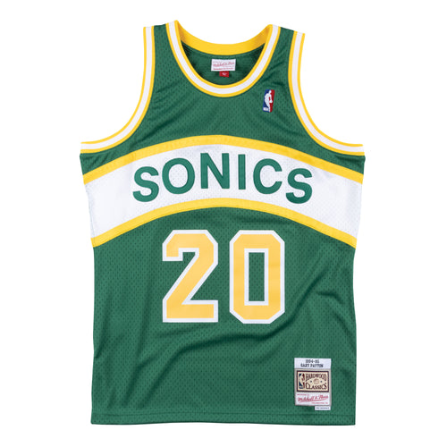 Gary Payton Seattle Sonic NBA Authentic Sewn & Stitched Reebok NBA  Jersey XL