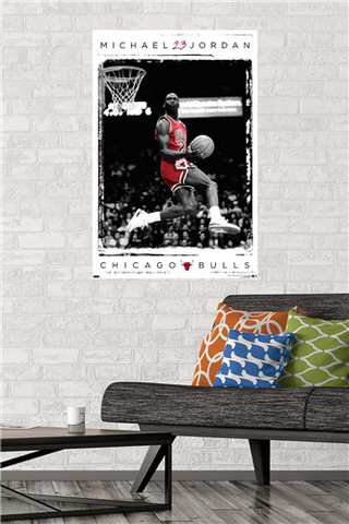 michael jordan dunk contest poster