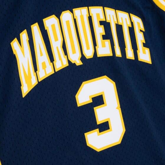 Men's Jordan Brand #3 Navy Marquette Golden Eagles Replica Basketball Jersey