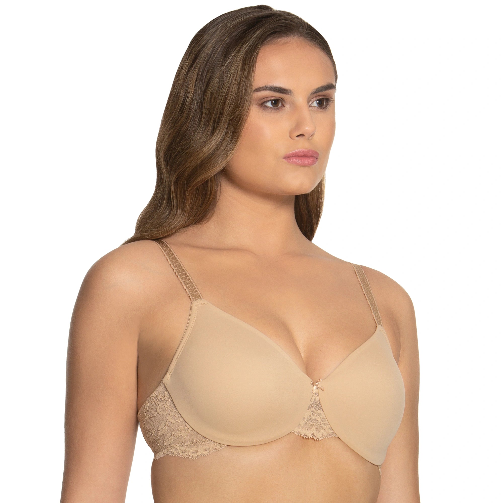 Everyday Hidden Underwire Seamless Lace Minimizer Lena Nude