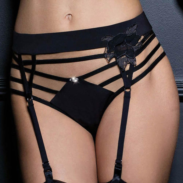 Sexy Open Crotch String Panty Black Intimates