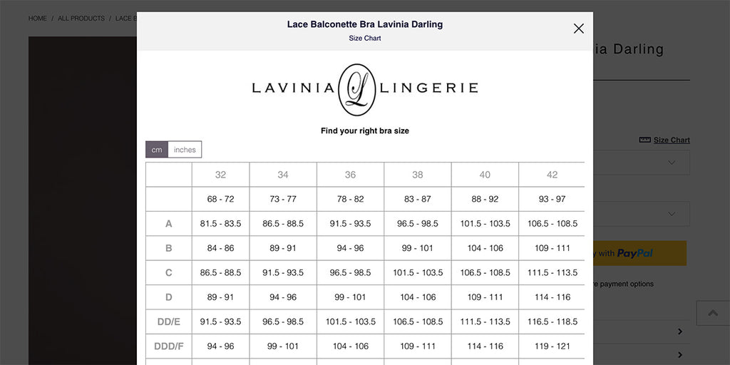 eu bra size chart