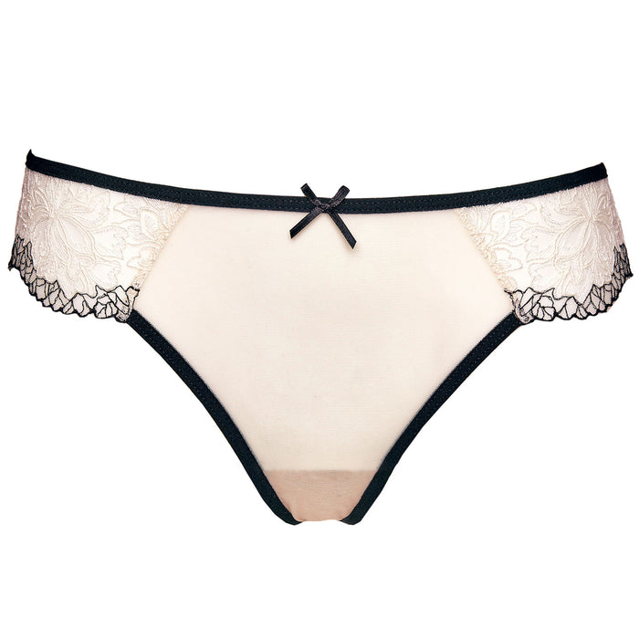 Sheer Mesh Thong Panties Gorteks Dione Cream 2102 Lavinia Lingerie