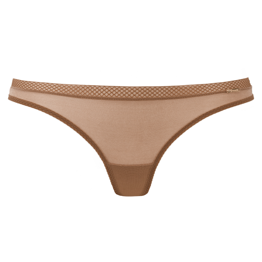 Gossard Glossies Sheer See Through Thong Panty Bronze 6276 Lavinia