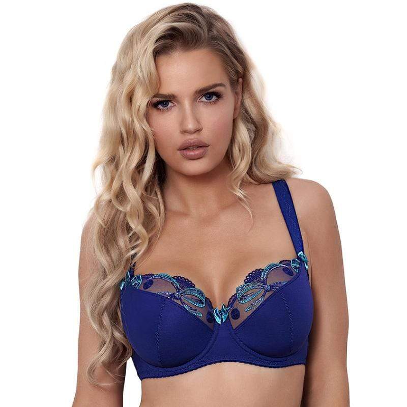 Lavinia Brigitte Lace Overlay Push Up Balcony Bra