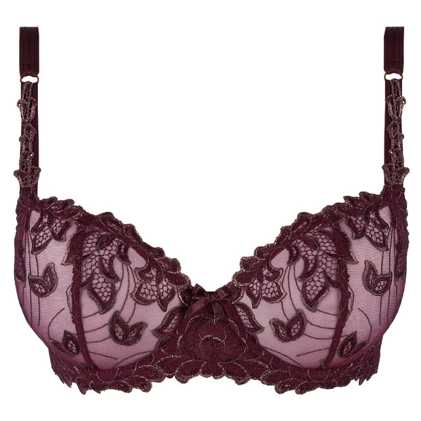 Sheer Lace Balconette Bra Sexy Purple Lingerie | Fast Shipping Free ...