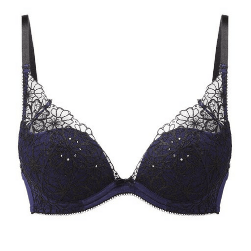 Semi-Sheer Soft Lace Bra Underwired Support @ Lavinia Lingerie