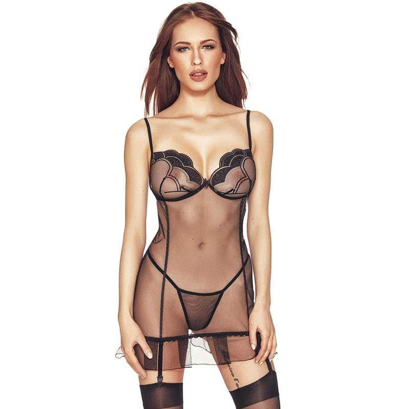 Sexy Sheer Lace Up Chemise New Anais Lingerie Palmina