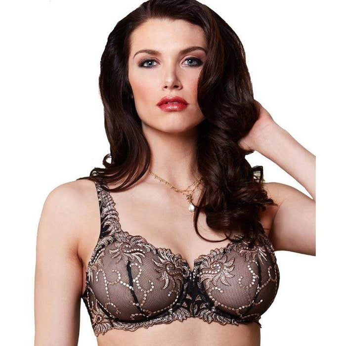 Sheer Mesh Embroidered Demi Bra Lunaire Sevilla — Lavinia Lingerie 