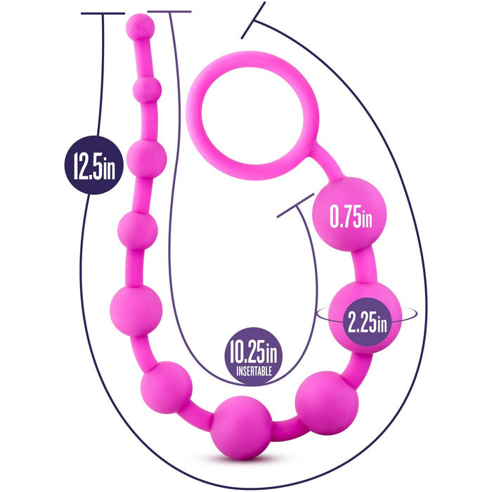 Luxe Silicone 10 Anal Beads  Wild Flower-4302