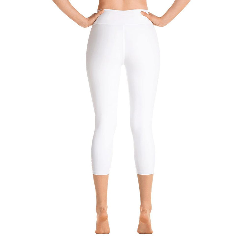 white yoga capri leggings