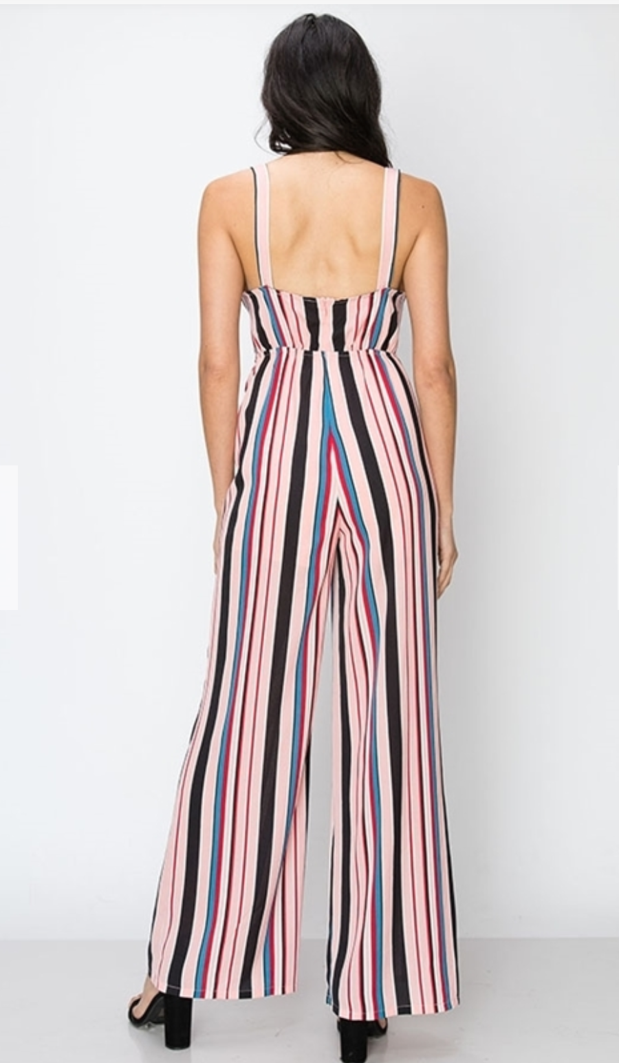 Pink Multi Stripe Jumpsuit