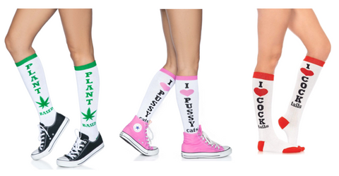 Plant Based knee high socks // pussy cats knee high socks // I love cocktails knee high socks