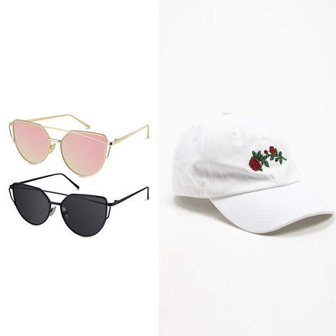 Sunglasses and cap