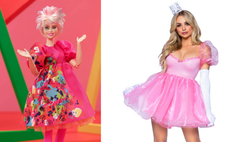 Weird Barbie Costume Pink Dress