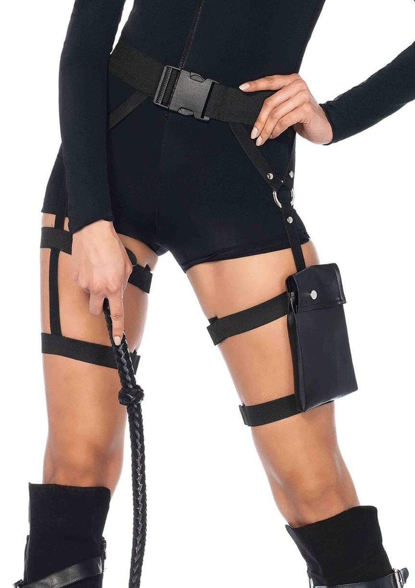 Multi Strap Garter Utility Belt With Pocket Leg Avenue