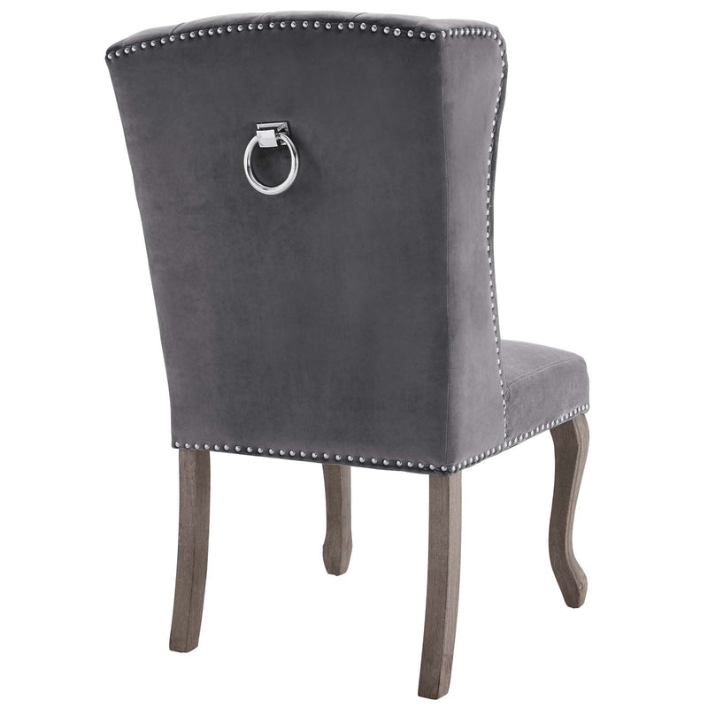 Apprise French Vintage Dining Performance Velvet Side Chair