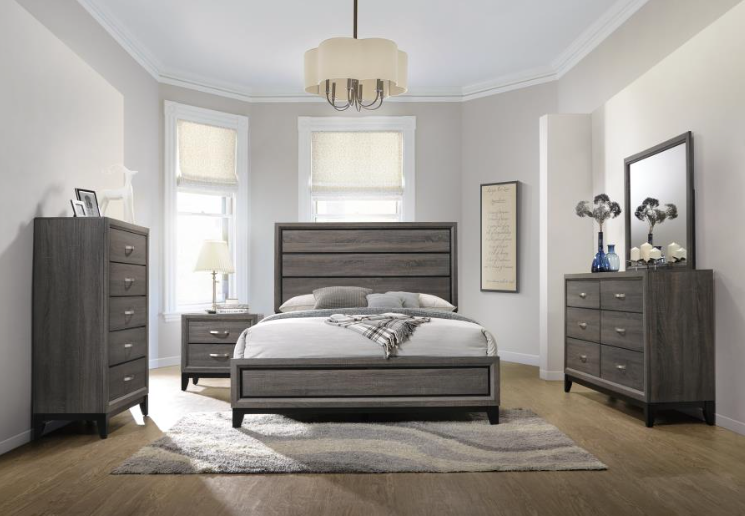 Grey Oak Collection 4pc Bedroom Set Absolute Home Furnishings