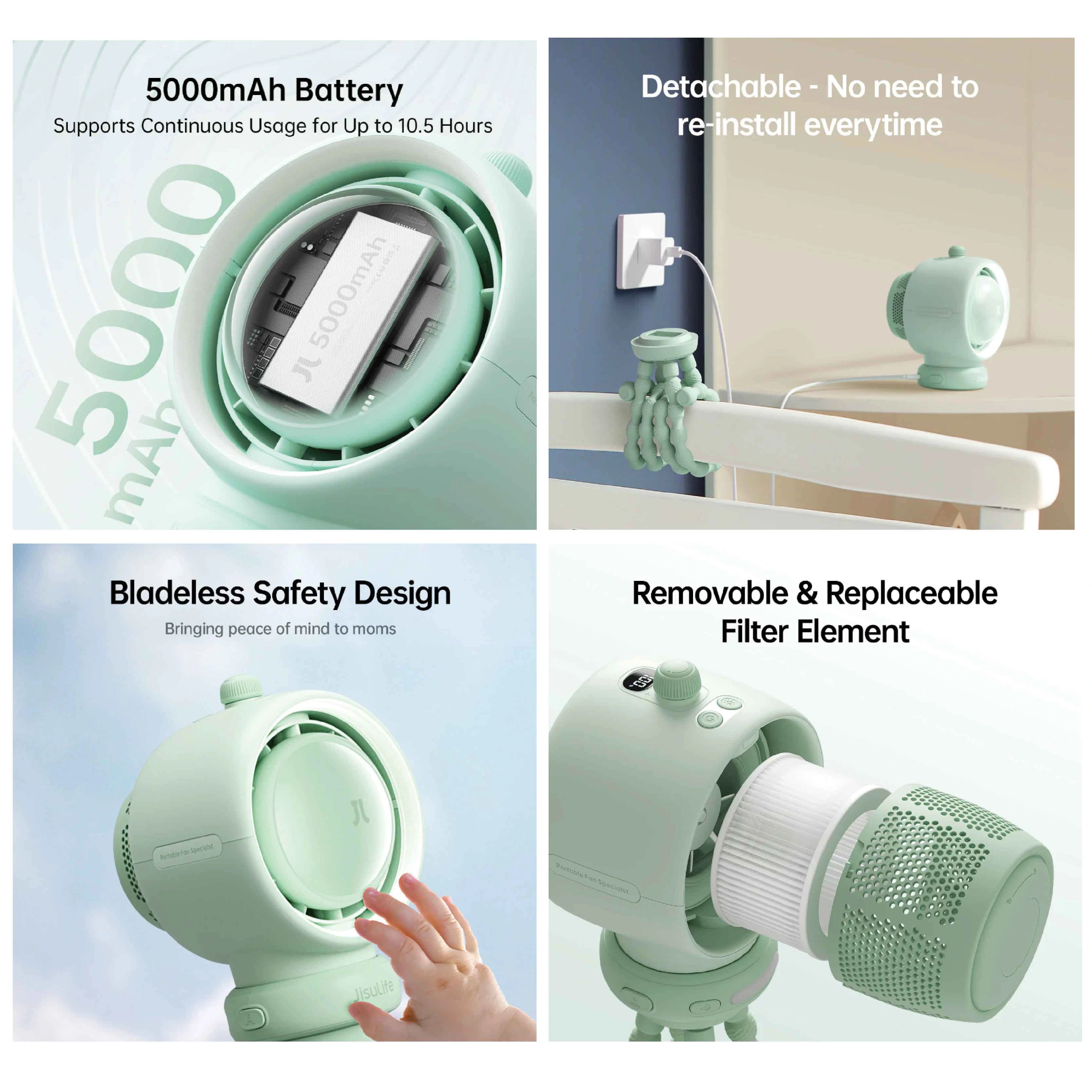 JisuLife 5000MAH Stroller Fan Life2S - Image 7
