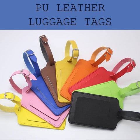 pu leather luggage tag