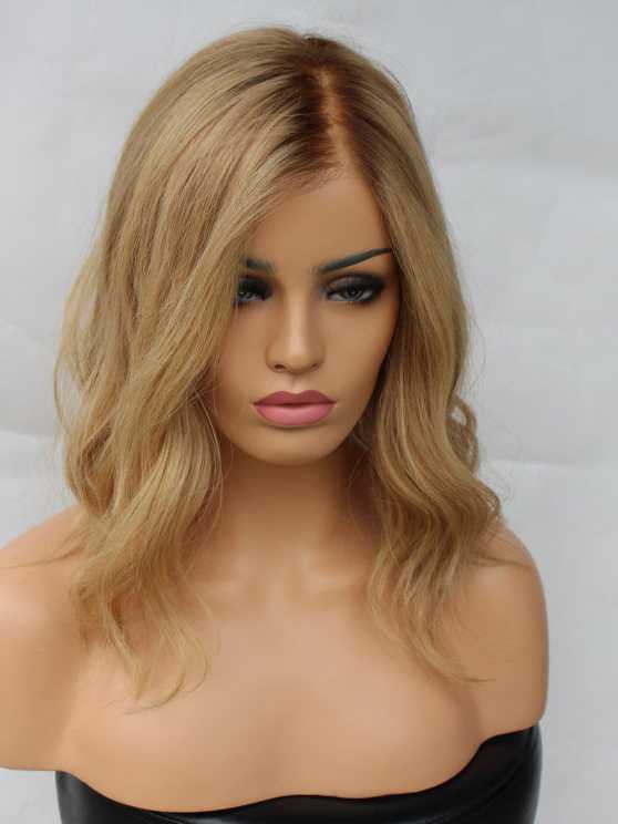 Ombre Blond Wellige Echthaar Perucken Everydaywigs