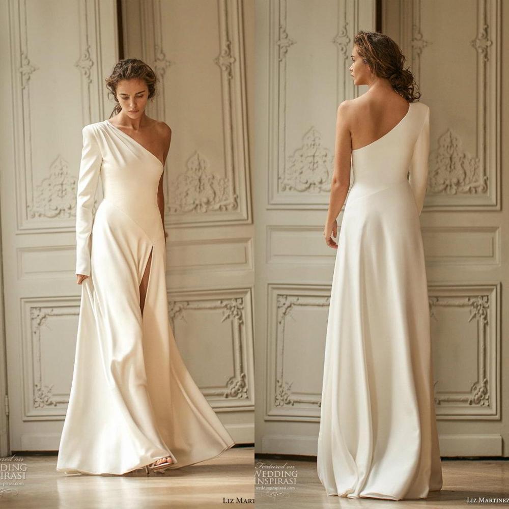 Elegant One Shoulder Wedding Dresses Roycebridal Official Store 