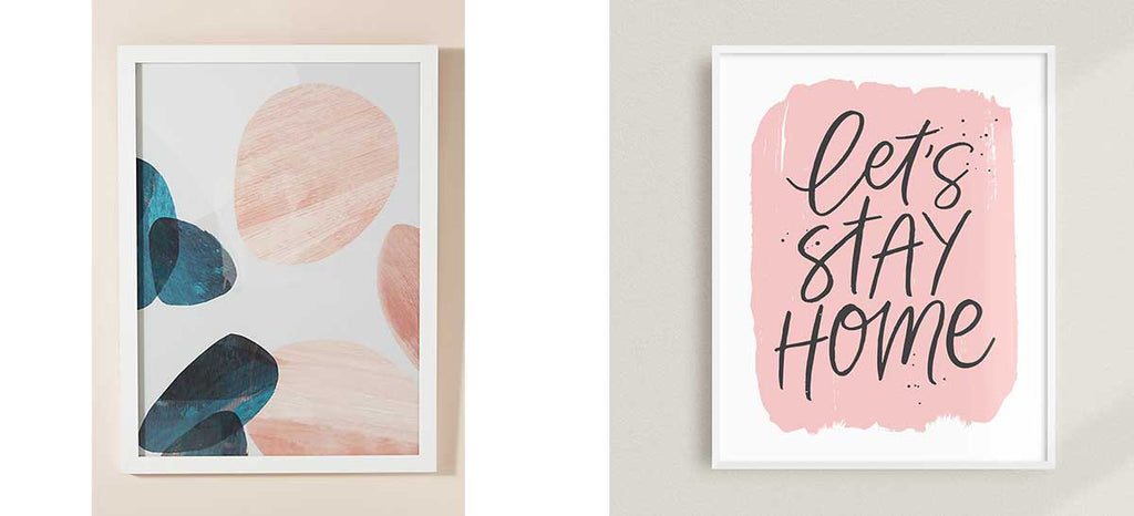 modern blush pink art prints