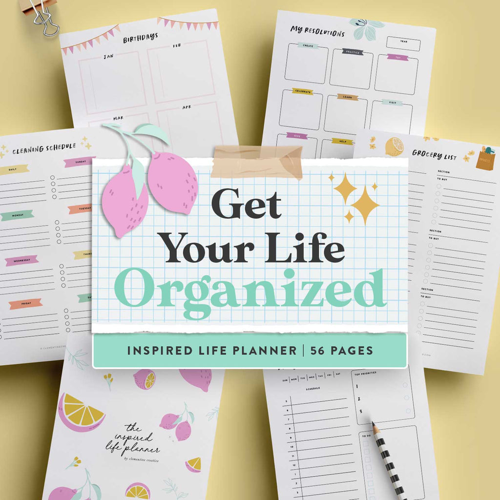 The Inspired Life Planner - A printable life planner to keep you organized  – Clementine Creative