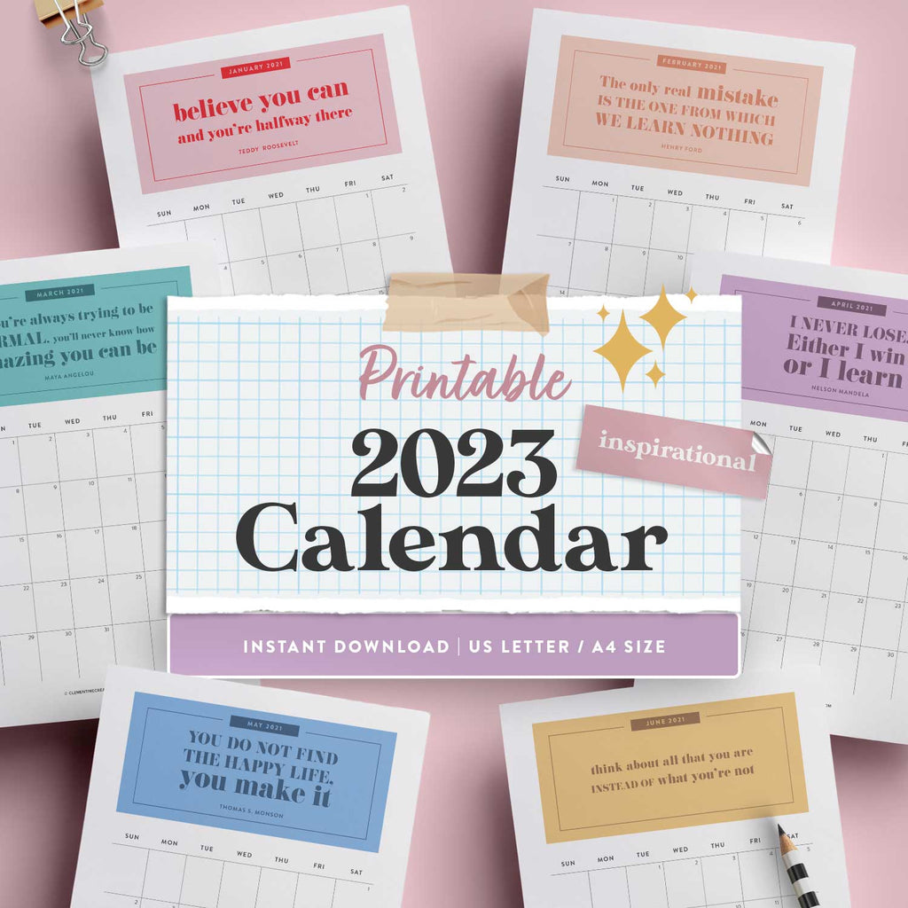 Printable 2023 Calendars Clementine Creative