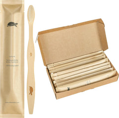 SeaTurtle Plant-Based Bristles, Bamboo Toothbrushes, Individually Sealed,