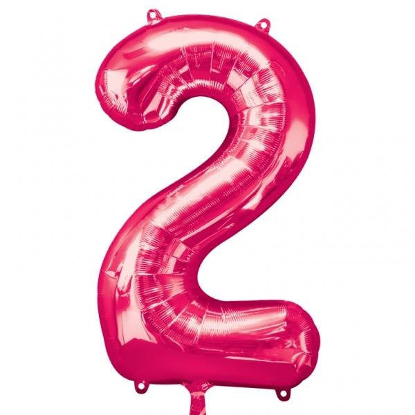 pink number balloons