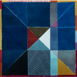 Jane Keith 'Colour Block Grid' 100% wool 840mm x 840mm x 45mm