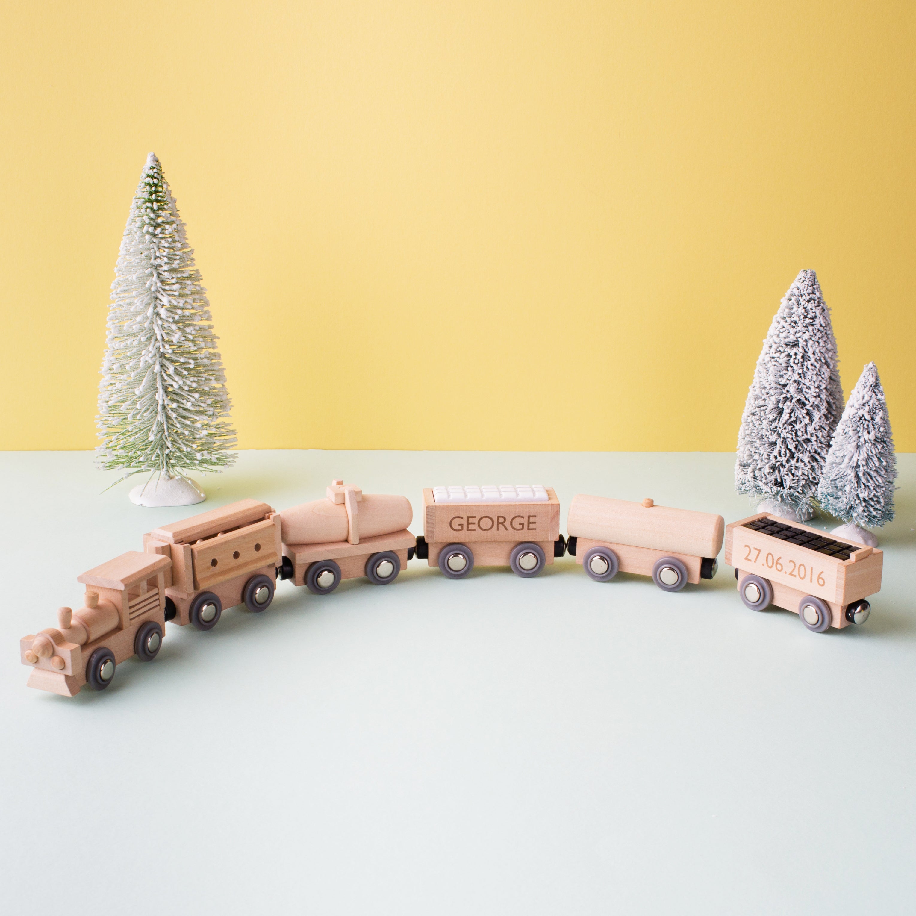 personalised wooden train