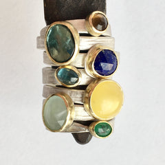 Assorted gemstone stacking rings available on www.wyckoffsmith.com