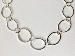 Handmade Tori chain with oval and circle design by www.wyckoffsmith.com