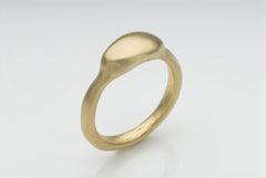 Gold organic shaped Petra Ring is designed and made by Michele Wyckoff Smith on www.wyckoffsmith.com