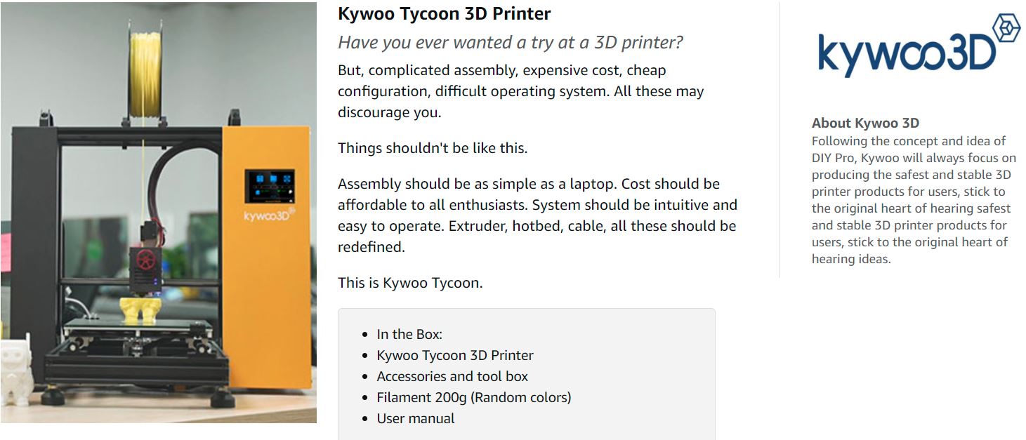 Tycoon 3D Printer