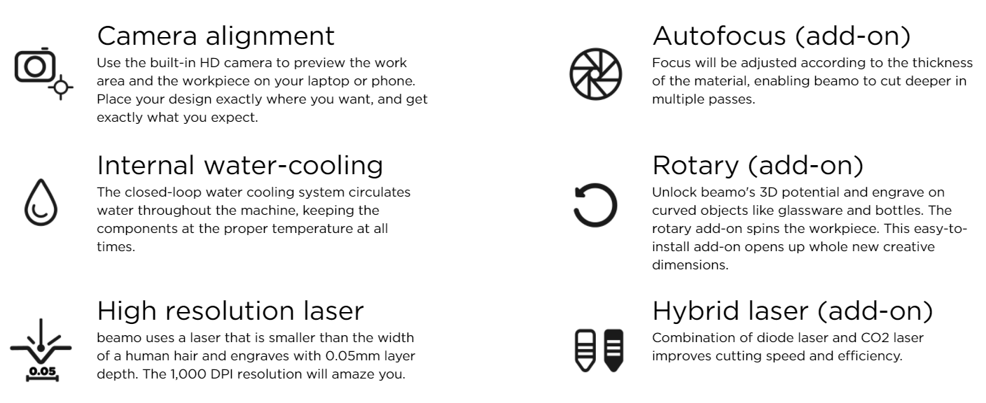 Beamo 30W Desktop Laser Cutter & Engraver