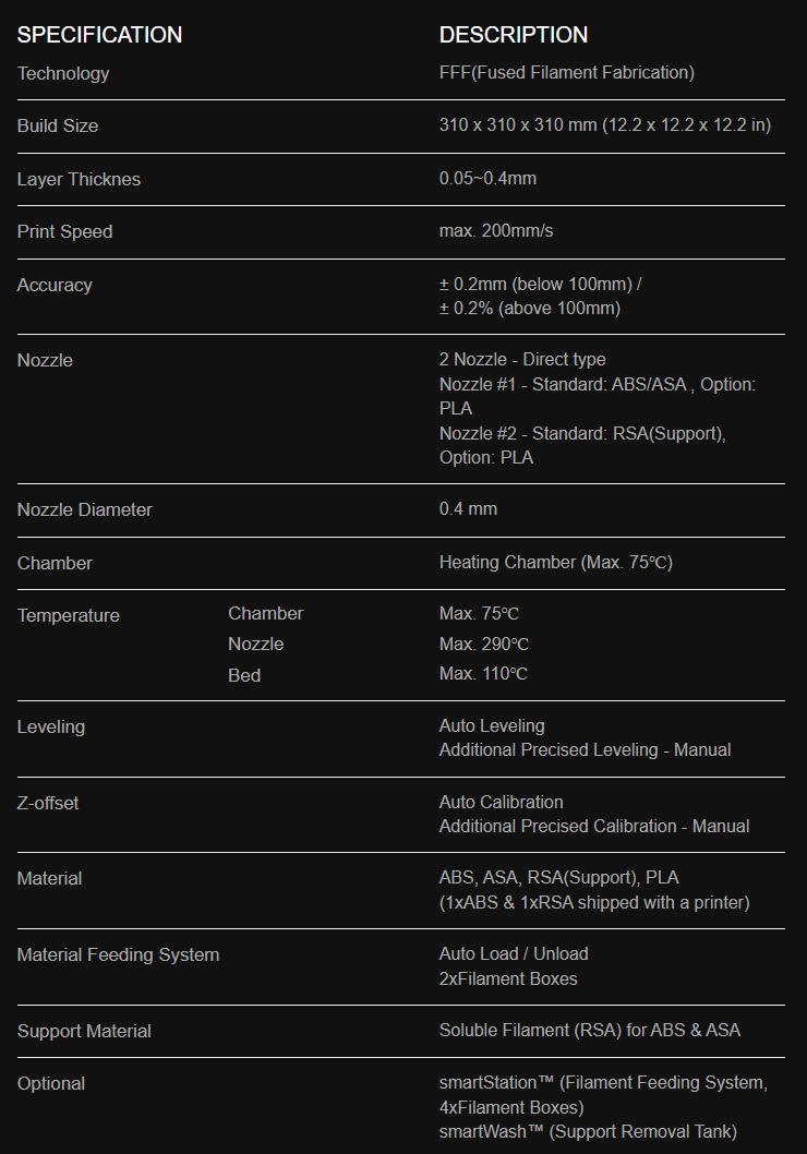 fabWeaver type A530 3D printer