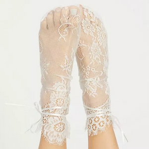 womens white lace socks