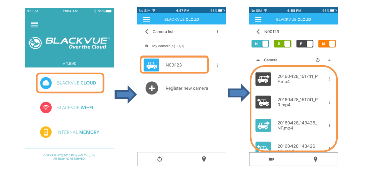 Replay video from BlackVue Cloud