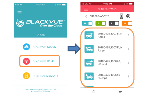 Watching recorded videos saved on your smartphone Android