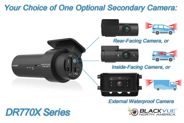 DR770X-2CH-TRUCK Secondary Camera Selection