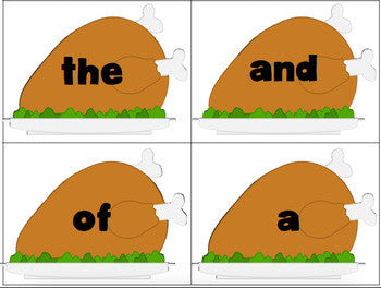 Turkey Sight Words Game – The Kindergarten Smorgasboard Online Store